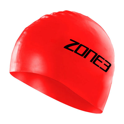 Zone 3 Silicone Swim Cap (Red)