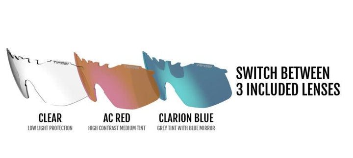 Tifosi Aethon Sport Sunglasses (Crystal Blue) - BUMSONTHESADDLE