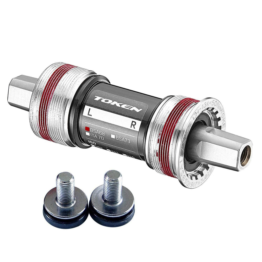Token JIS Square Tappered CRO Axel Alloy Cups Bottom Bracket - BUMSONTHESADDLE