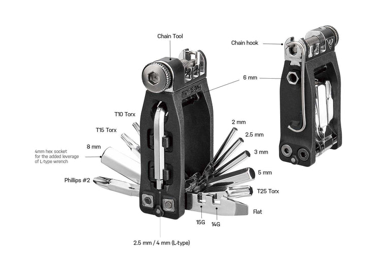 Topeak Ninja 16+ Mini Function Tool - BUMSONTHESADDLE
