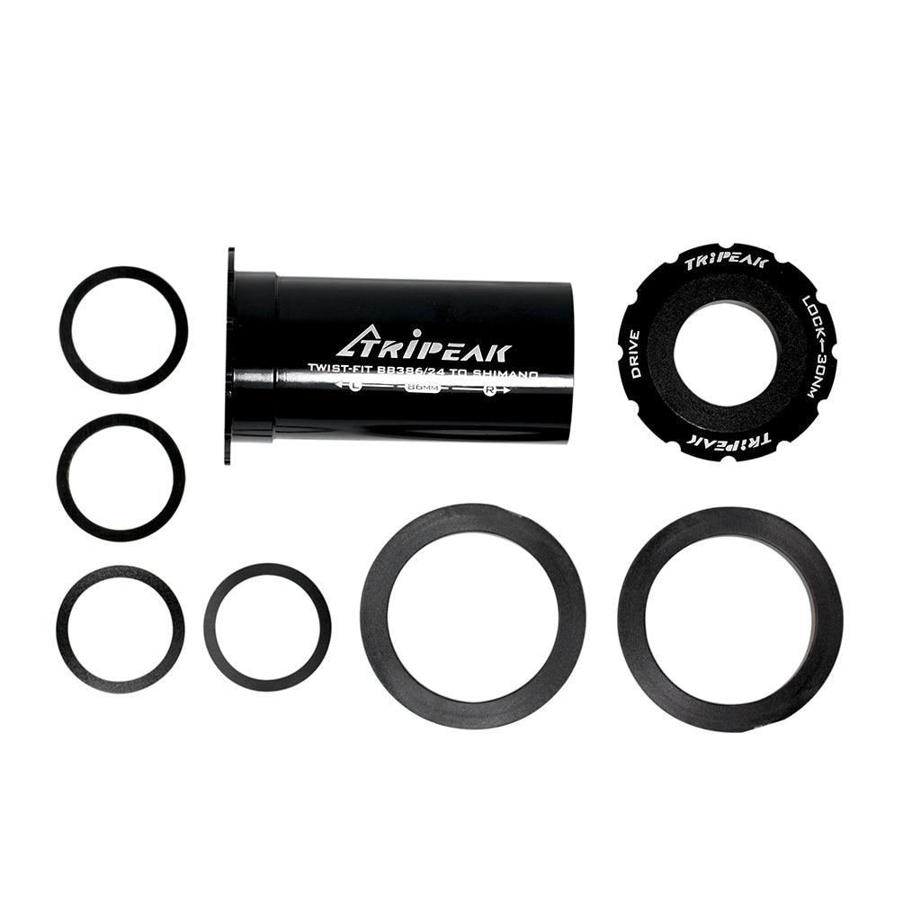 Tripeak BB386 Pressfit 86mm Bottom Bracket (Black) - BUMSONTHESADDLE