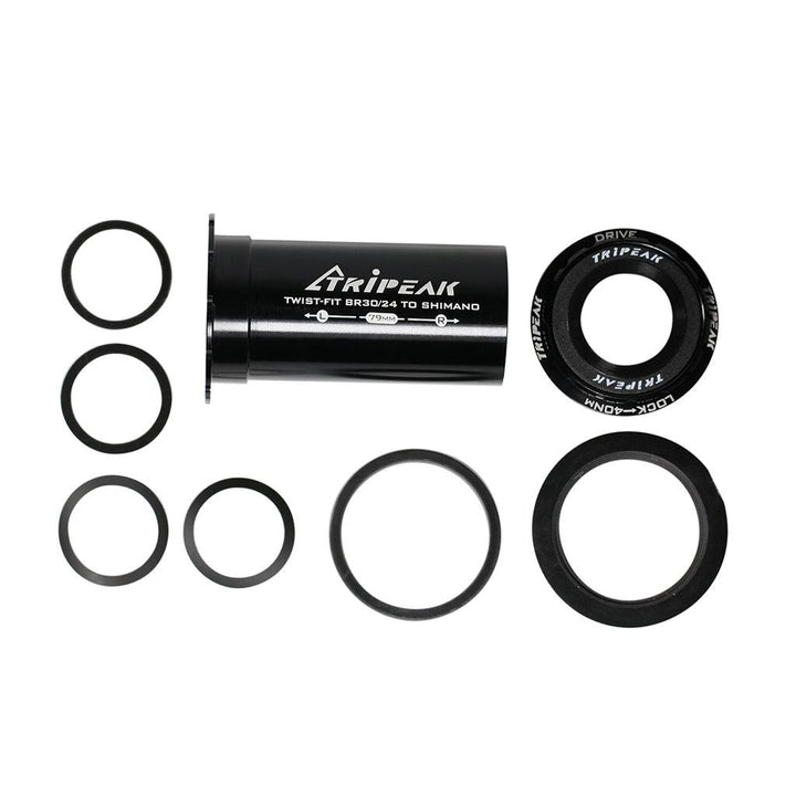 Tripeak BB65 Twist Fit Bottom Bracket (Black) - BUMSONTHESADDLE