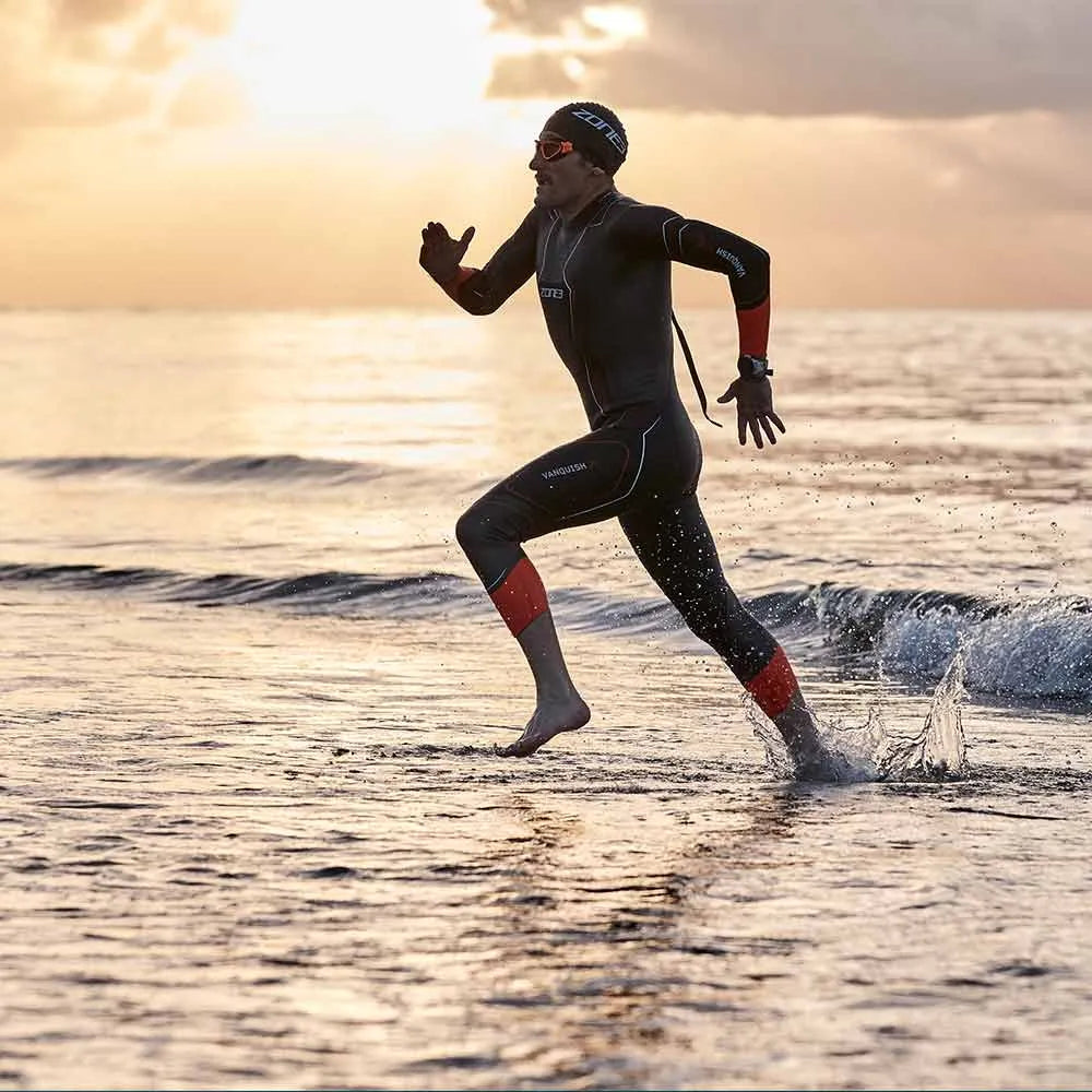 Zone 3 Vanquish X Men's Wetsuit (Black/Orange)