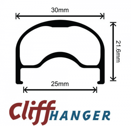 Velocity Cliffhanger 650b Non-MSW Rim (Black)