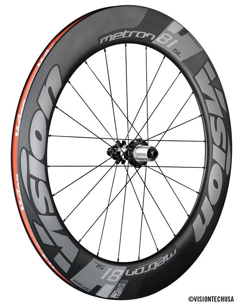 Vision Metron 81 Carbon Tubeless Disc Brake Wheel - Shimano/Sram (Black) - BUMSONTHESADDLE