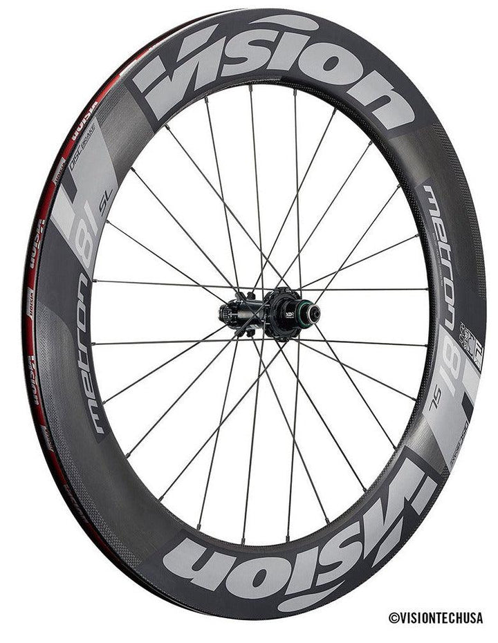 Vision Metron 81 Carbon Tubeless Disc Brake Wheel - Shimano/Sram (Black) - BUMSONTHESADDLE