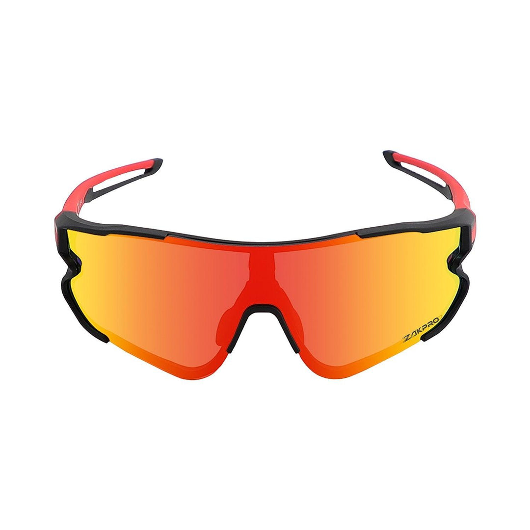 Zakpro Professional Outdoor Sport Sunglasses (Bright Red) - BUMSONTHESADDLE