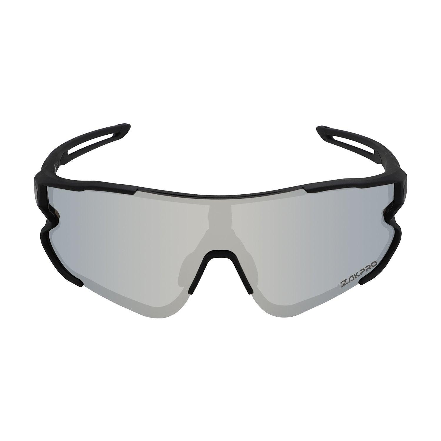 Zakpro Professional Outdoor Sport Sunglasses (Mirror Black) - BUMSONTHESADDLE