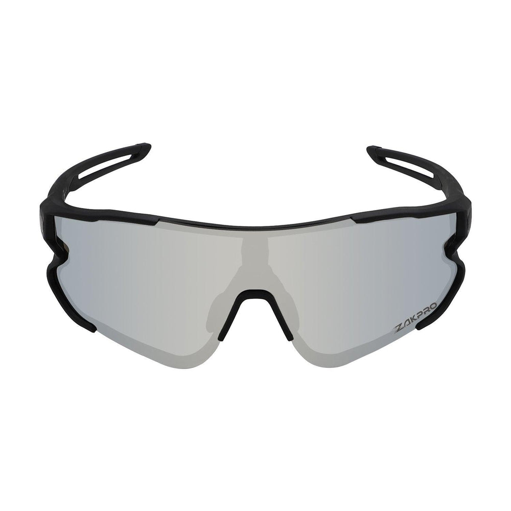 Zakpro Professional Outdoor Sport Sunglasses (Mirror Black) - BUMSONTHESADDLE